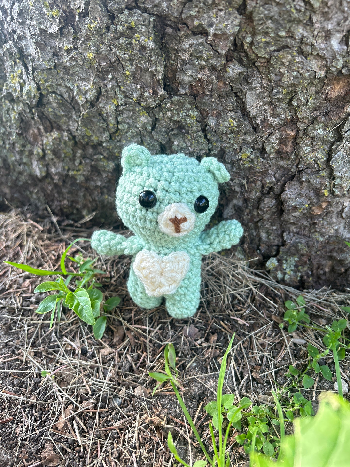 Handmade pastel Crocheted Bear