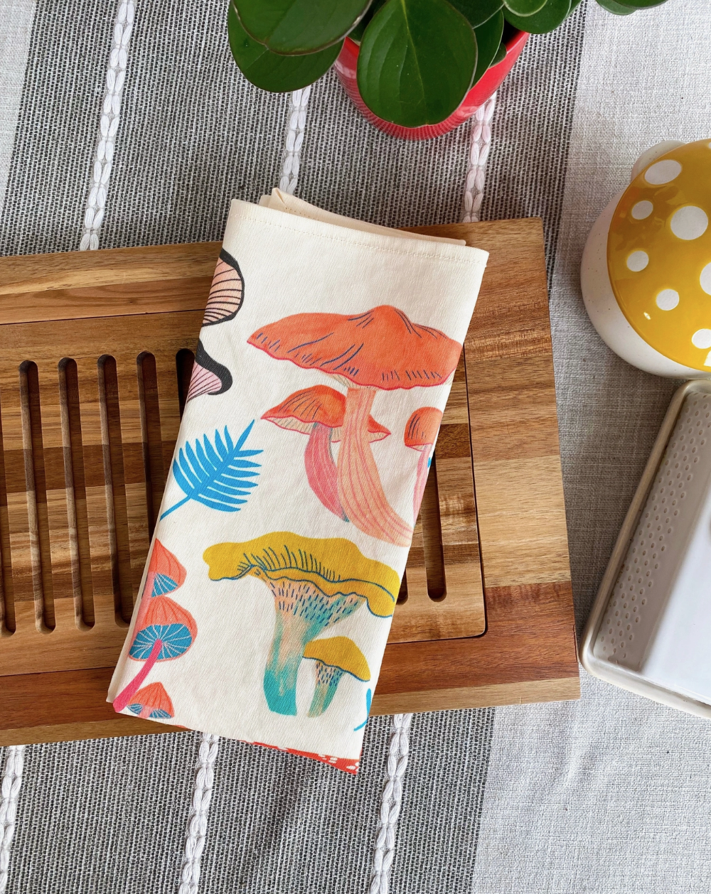 Mushrooms Tea Towel