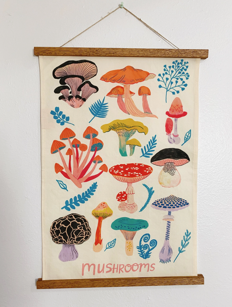 Mushrooms Tea Towel