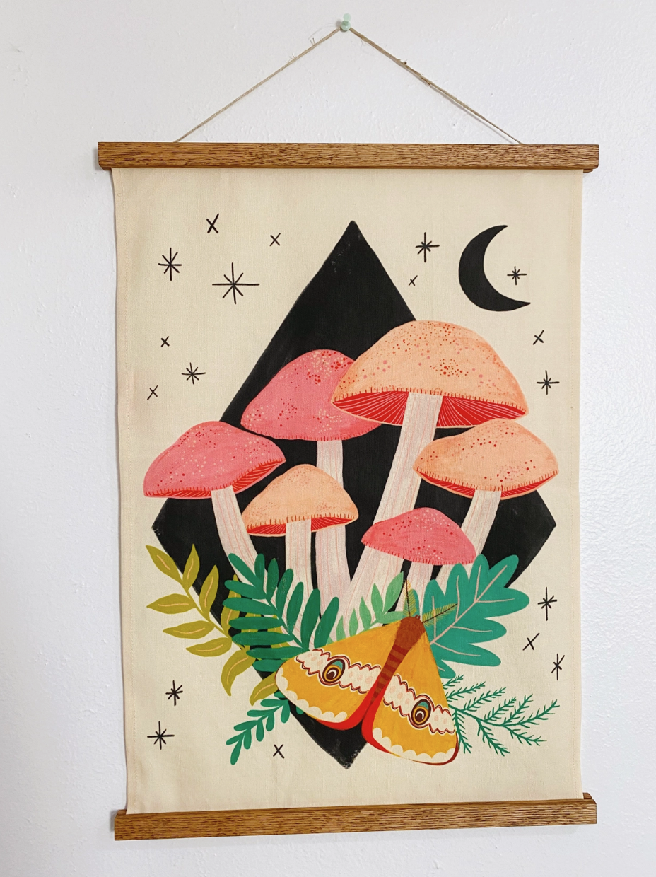 Midnights Mushrooms Tea Towel