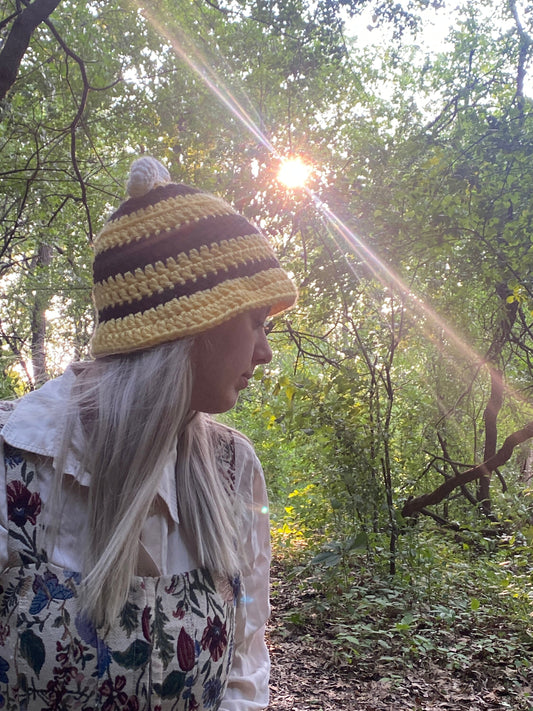 Bee Crocheted Bucket Hat | Handmade Hat | Adorable Summer Accessory | Gift Idea