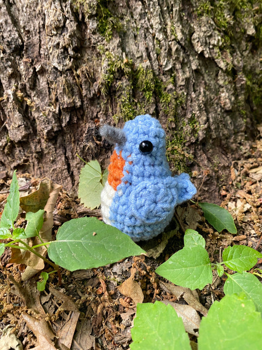 Crochet Bluebird | Bird Stuffed Animal | Bird LoverGift | Amigurumi Bird | Nursery Room Decor | Crochet Plush Toy | Cute Plushie